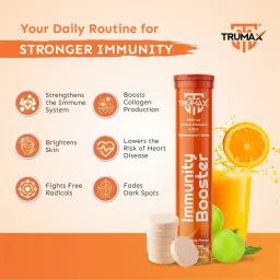 trumax Immunity booster Vitamin C Effervescent - 1000mg Amla, Zinc - Skin Protection image 3