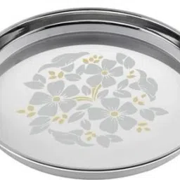 Stainless Steel Classic Designer Thali – 27cm Dinner Plate Khumcha Dinner Plate-21