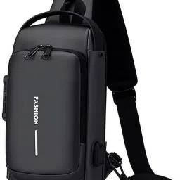Black Men & Women Shoulder Bag Multifunction Anti-Theft BikerBag One sided Bag-image-83