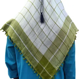 Self Design Cotton Blend Men White Scarf-image-59