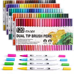 120 dual tip brush marker pen 0.4 fine nib-image-63
