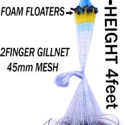 a to z 2 FINGER 45mm GILLNET MUD SINKER, HEIGHT 4F, UP LENGHT 50F, DOWN LENGHT 100F Fishing Net image 3