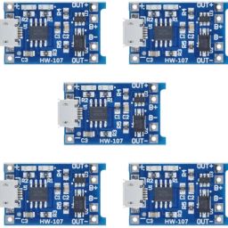 PACK OF 5 TP4056 MICRO USB 18650 Battery Charging Module Electronic Components Electronic Hobby Kit-image-70