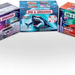 kimon toys Dig & Discover - Excavation Box - Combo 3 - Moon Mars Shark image 5