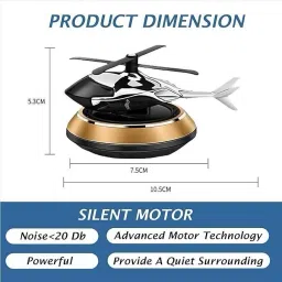 partizano Solar Power Car Dashboard Helicopter With Perfume Car Freshener Diffuser image 2