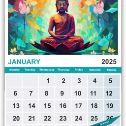 Buddha Wall Calendar (11 x 17) inch 2025 Wall Calendar-picture-26
