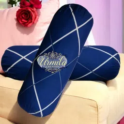 Round Microfibre Geometric Bolster Pack of 2-image-12
