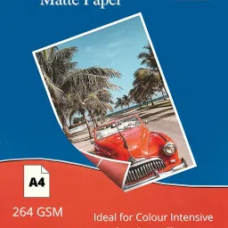 A4 Double Sided (LUSTER) Matte Inkjet Photo Paper Size - 8.5x11 Inches, 264 GSM (20 sheets) Unruled A4 264 gsm Photo Paper-image-17