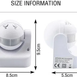 Divinext 220v 180° Automatic Wall-Mount PIR Motion Sensor Switch With Light Sensor 180 Degree Plastic Wall Mounting Energy Saving Sensor Power Saving Switch Lux Adjustment PIR Motion Switch with Light Wireless Sensor Security System image 3