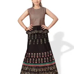 BAESD Girls Ethnic Motifs Embroidered Ready to Wear Lehenga Choli-picture-29