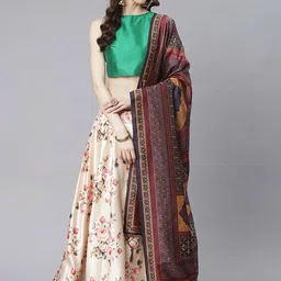 Kaizen TEXO FAB Printed Semi-Stitched Lehenga & Unstitched Blouse With Dupatta-picture-5