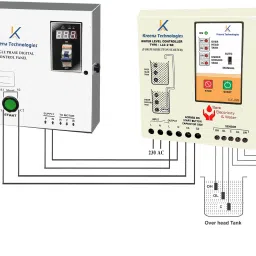kreena technologies fully automatic Water level controller for single phase push button type starter Wired Sensor Security System image 2