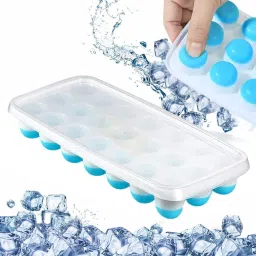 Smart Buy 21 Cavaties Easy Release Pop up Ice Cube Tray With Lid White, Blue Silicone Ice Ball Tray-image-38
