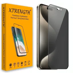 XTRENGTH Tempered Glass Guard for Apple iPhone 16, Apple iPhone 15, iPhone 16, iPhone 15, Privacy / Anti-Spy Gorilla Screen Protector, with Easy Installation Kit-0