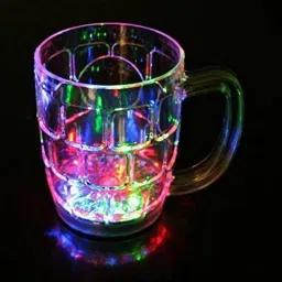 Inductive Rainbow Color Cup Crystal LED Flashing 7 Color Changing Light Crystal Crystal Beer Mug-4
