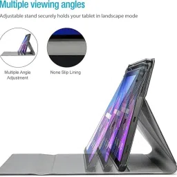 Proelite Wireless Bluetooth Keyboard flip case cover for Motorola Moto Tab G62 10.6 inch Bluetooth Standard Tablet Keyboard image 4