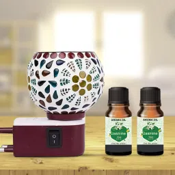 PEEPRESION Electric Kapoor Dani Lamp With 2 Jasmine Aroma Fragrance Oil (10ml each) Home, Office Diffuser-31