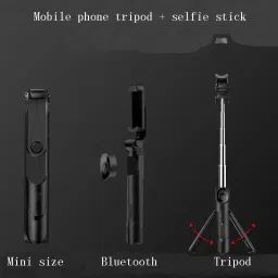 SOJUBA 3in1 Bluetooth Selfie Stick With Selfie Remote Mobile Holder Stand Gimbal Tripod, Tripod Clamp, Tripod Kit, Monopod, Monopod Kit, Tripod Ball Head, Tripod Bracket image 3