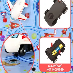 ADKD Kids Space Theme Rail Car Puzzle Race Track Car Play Set image 2
