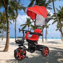 Tricycle Canopy Tricycle with Soft Seat,Front-Back Basket,Parental Push Handle World Best Canopy Tricycle for Babys with New Colours Tricycle-image-58