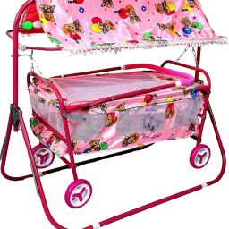 Crib Cradle And Stroller Eva Wheel Pink-image-7