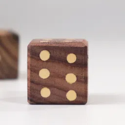 yasbavu WOODEN SQUARE DICE CUBE FOR PLAYING SNAKE LADDER LUDO Board Game Accessories image 3