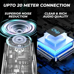 wrader Dual Wireless Mic with Charging Case and Noise Reduction for Video Recording Microphone image 4