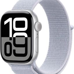 Apple Watch Series 10 GPS 42mm Silver Aluminium with Blue Cloud Sport Loop-image-32