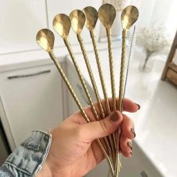 Stainless Steel Ice Tea Spoon, Ice-cream Spoon, Coffee Spoon, Dessert Spoon, Cream Spoon Set-27