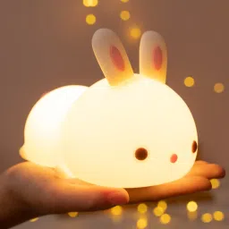 Bunny Night Light for Kids,Cute Lamp Silicone Baby Night Light with Touch Sensor Night Lamp-24