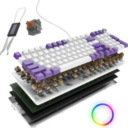 Kreo Hive Full Size Wired Gaming Mechanical Keyboard,Outemu Switches & RGB Backlight Wired USB Standard Gaming Keyboard Compatible with Desktop, Laptop, Mac-14