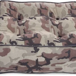 Large Cotton Canvas Camouflage Printed Square Floor Cushion Cotton Bean Bag Footstool With Bean Filling-picture-7