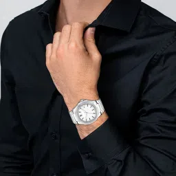 vamkora Analog Watch - For Men White Dial Date Function VM-LR147 image 5