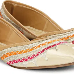 Ladies Women's Multi Thread Embroidery Punjabi Jutis Party Wear For Women-12