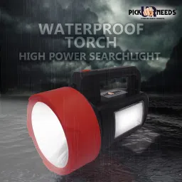 pick ur needs Long Range Light Rechargeable 125W Searchlight with Blinker + Side Light 8 hrs Torch Emergency Light image 2