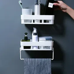 2 Pcs Kitchen/Bathroom Shelf/Brush Stand/Soap Stand/Bathroom Accessories-image-24