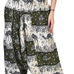 Printed Rayon, Cotton Women Harem Pants-image-25