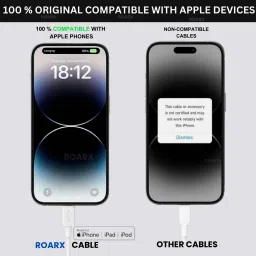 RoarX Lightning Cable 1 m usb c to lightning cable for iphone 11 12 13 14 15 XR XS Max X SE SE2 Type C to Lightning cable image 3