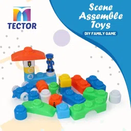 tector Police Intelligent World Number Blocks -Building and Construction 28 Piece Set image 2