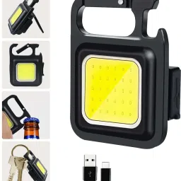 ZOKMOB Keychain Light LED Rechargeable Magnetic, Mini COB Emergency Halogen Flash-24