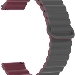 AOnes 22mm Watch Strap Magnetic Silicone Classy Color Belt for Noise Colorfit Canvas Trinity Smart Watch Strap-image-3