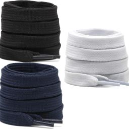 house of common shoe laces Flat Hollow Black White Navy Blue 120cm 3pair sneakers canvas Shoe Lace-image-88