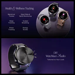 boAt Enigma Gem Smartwatch with Bluetooth Calling (30.2mm AMOLED Display, IP67 Water Resistant, Metallic Black Strap) image 4