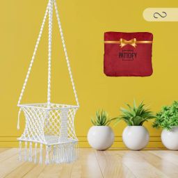 Handmade Square Swing for Kids with Cushion/ Swing for Kids 1-5 Years for Home Swings-image-5