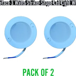 Surface 3 Watt Striker Shape Led Light (WHITE) PACK OF 2 Ceiling Light Ceiling Lamp-32