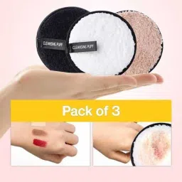 Microfiber Reusable and Soft Makeup Remover Cleansing Pad, Set of 3-image-47