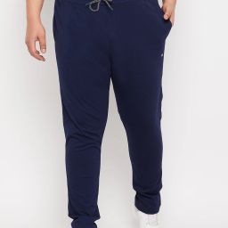 Men Solid Blue Track Pants-image-36