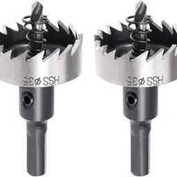35mm 2 Pcs HSS Tungsten Carbide Hole Saw Drill Bit, Metal Cutting Hole Saw for Metal Stainless Steel Wood-18