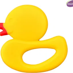 Super Soft Silicone Teether| BPA Free & toxins Free| Food Grade Quality Silicone teether/Soother for Babies/Infants/Toddlers (Duck, Pack of 1) Teether-27