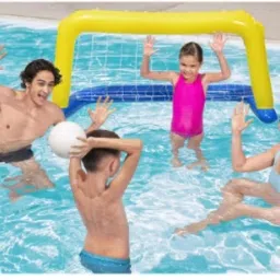 Inflatable (IND*20) Water Polo and Ball 142Mx76cm Multicolor Inflatable Hoppers & Bouncer-4